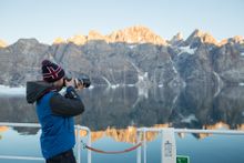 Photographer, Scoresby Sund, East Greenland, Arctic