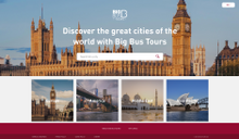 Big Bus Tours homepage - London