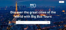 Big Bus Tours landing page - Paris