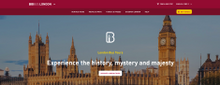 Big Bus Tours landing page - London