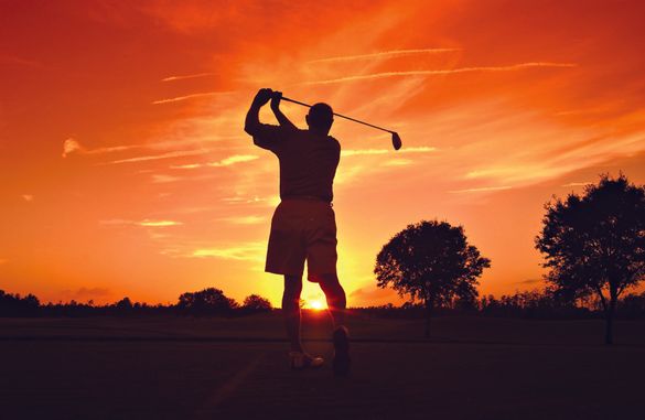 Golf at sunrise