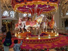 Floral carousel inside Wynn Palace Cotai Macao