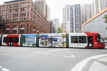 TAT outdoor advertising campaign on Sydney Light Rail