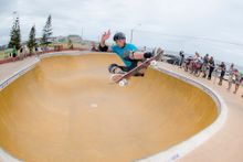 Tony Hawk test out Empire Skate Park, Newcastle