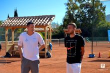 British number two men's star Dan Evans (right) at La Manga Club