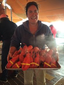 Chef Anna serves up some lobster!