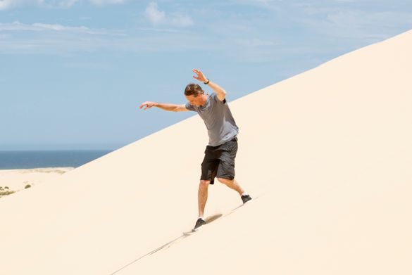 Tony Hawk sandboarding at Stockton Sand Dunes