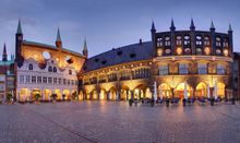 Markt am Rathaus zu Lübeck