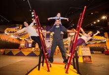 See how many you can balance on the Roman Ladder