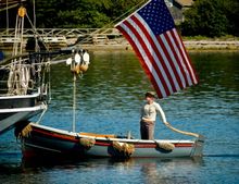 The majority of Maine's windjammers operate without an inboard engine; yawlboats are used to push when sailing is not an option.
