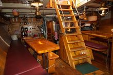 Schooner American Eagle has a cozy galley where meals are prepared.