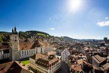 Luftaufnahme Stiftsbezirk St.Gallen