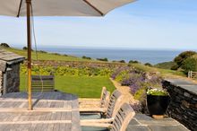 The stunning sea views from Fentafriddle's garden