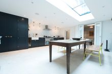 The simple and spacious kitchen is perfect for family gatherings at Enys House