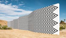 Desert X installation view of Claudia Comte, Curves and Zigzags, 2017, photo by Lance Gerber, courtesy of the artist and Desert X.