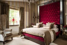 The master bedroom of Castle Trinity with en suite shower room
