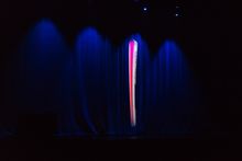 The baton, which changes colours, was first revealed last November as a giant hologram before being unveiled on-stage in front of a packed gather at Jupiter's Hotel and Casino. 