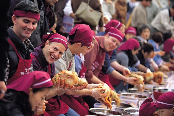Kimchi making fun, Korea