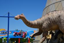 Dinos inside and out at The Children's Museum
