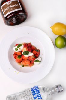 Marinated Strawberries Romanoff