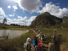 Group walking in Vinales