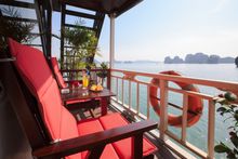 Tonkin Cruises - balcony from cabin