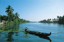 The backwaters of Kerala.