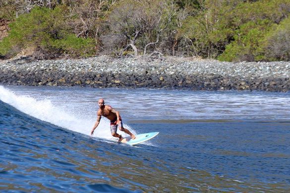 Riding the waves at Ollie's Point, Costa Rica Riding the waves at Ollie's Point, Costa Rica