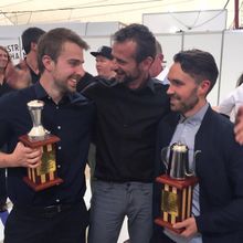 ONA Coffee's Head Trainer Hugh Kelly, ONA Coffee founder Sasa Sestic and ONA Head Roaster Sam Corra
