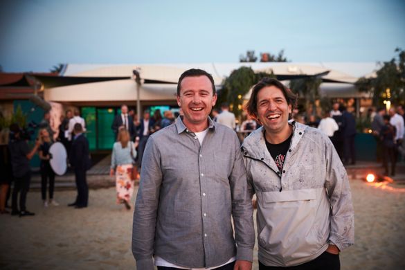 Australian chefs (l to r) Dan Hunter, Brae, and Ben Shewry, Attica, at the Chefs' Feast, the first event of The World's 50 Best Restaurant Awards 2017