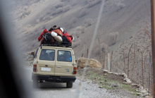 Driving up into the Zagros mountains in Iraqi Kurdistan on an adventure travel expedition with Secret Compass