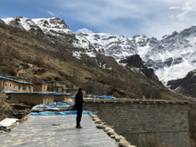 Teammate contemplates the Zagros mountains in Iraqi Kurdistan on an adventure travel expedition with Secret Compass