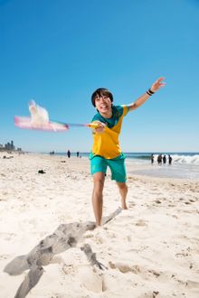 Queensland badminton star Hsuan Yu Chen (Wendy) on Surfers Paradise beach