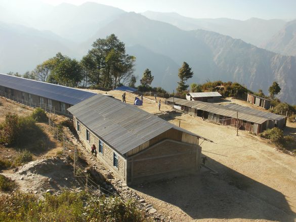 Temporary Classrooms at Shree Manjushree School in Gorkha Region