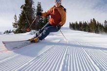 Perfectly groomed piste in Park City