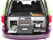 JUCY RVs have all the modern features of a mini RV, including a fridge, two gas stoves, a sink and two comfortable double beds that sleep up to four people. 
