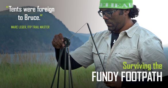 First-time hiker and camper, Bruce Persaud prepares for the Fundy Footpath. First-time hiker and camper, Bruce Persaud prepares for the Fundy Footpath.