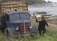 Rescuing the whisky! Some of the cast of Whisky Galore! (2017) at St Abb's Head, Scotland