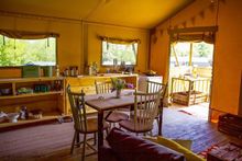Juniper Safari Tent Dining Area