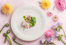 NOBU InterContinental Hong Kong (Yayoi Spring Equinox Omakase) - HOTARU IKA SASHIMI KINOME MISO SAYORI SASHIMI SAKURA DRESSING 