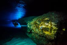Cave diving Christmas Island