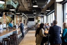 BentSpoke offers almost 20 different varieties of beer and cider all brewed on premises, including cask-conditioned real ales, lagers, seasonal one-off batches and barrel-aged Belgian styles.