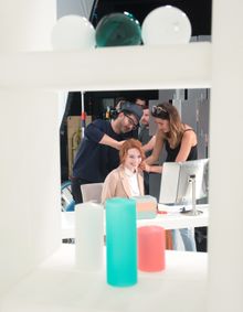 Behind the scenes at the Trainline 'Lintenair' video shoot with actress Eleanor Tomlinson