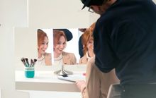 Behind the scenes at the Trainline 'Lintenair' video shoot with actress Eleanor Tomlinson