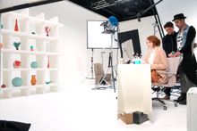 Behind the scenes at the Trainline 'Lintenair' video shoot with actress Eleanor Tomlinson