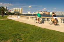 Biking on Bayshore Boulevard, Tampa
