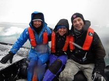 Chimu’s Marketing Manager Meg Hall (middle) in Antarctica with Sam Johnson (right) from Love Your Sister