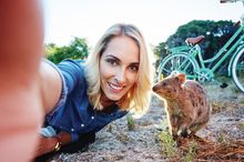 Quokka selfie on Rottnest Island