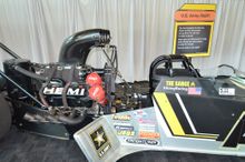 Closeup of a real Top Fuel Dragster at Hot Wheels™: Race to Win™ 