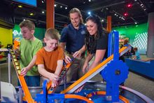 Challenges between family members on the orange track